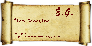 Éles Georgina névjegykártya